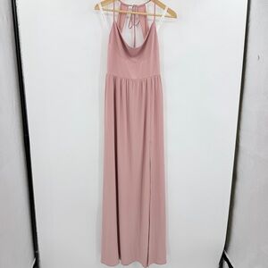 Azazie Mymik Bridesmaid Wedding Front Slit Sexy 349645 DUSTY ROSE Pink Size 10